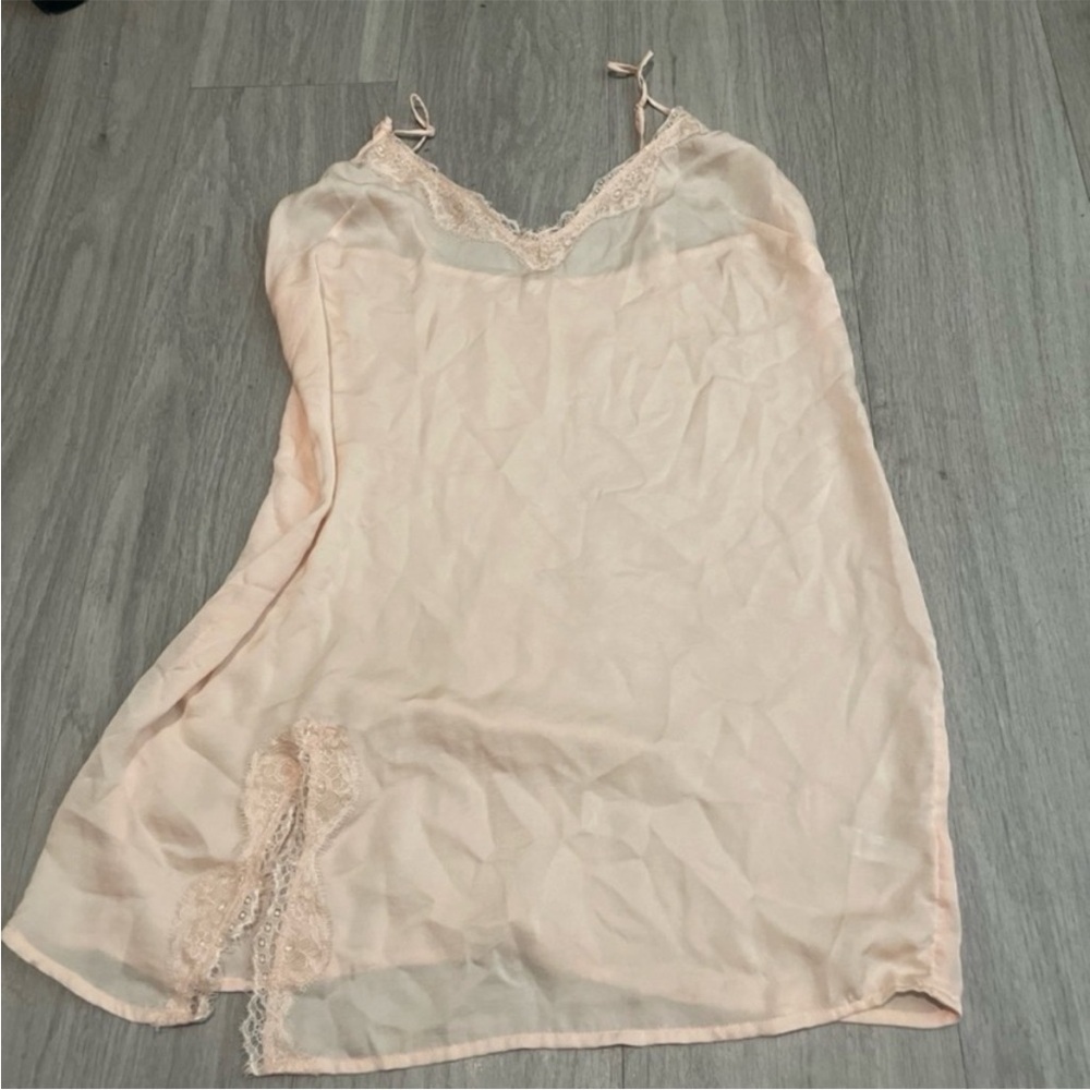 Urban Outfitters Pink Lace Slip Chemise
